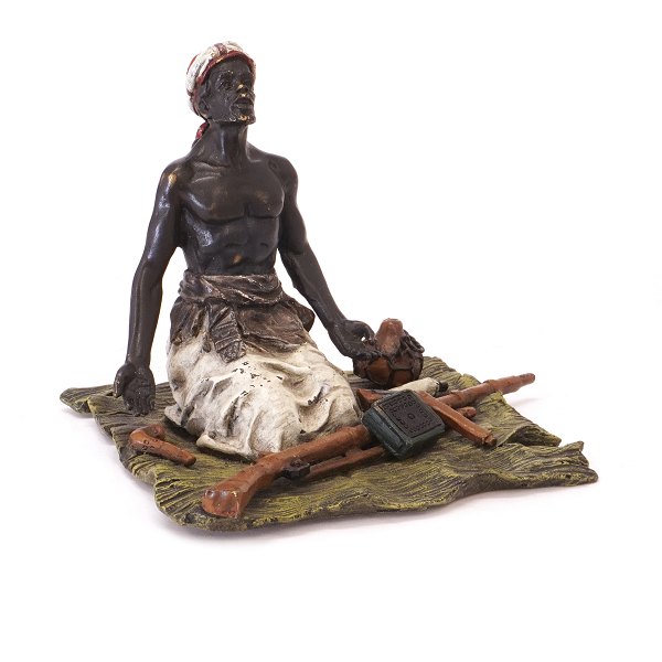 Franz Bergmann Vienna bronze, signed. H: 9,5cm