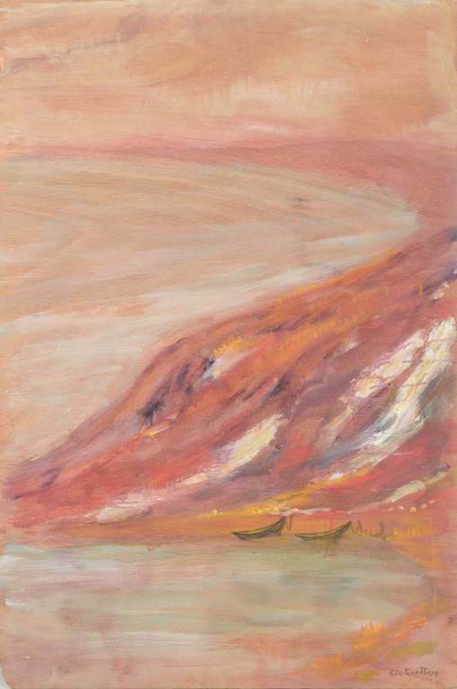 Eric Lundberg, olie på plade, listet svensk billedkunstner.