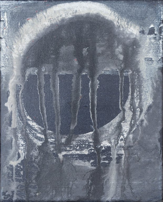 Tysk maler, abstrakt oliemaleri på lærred.