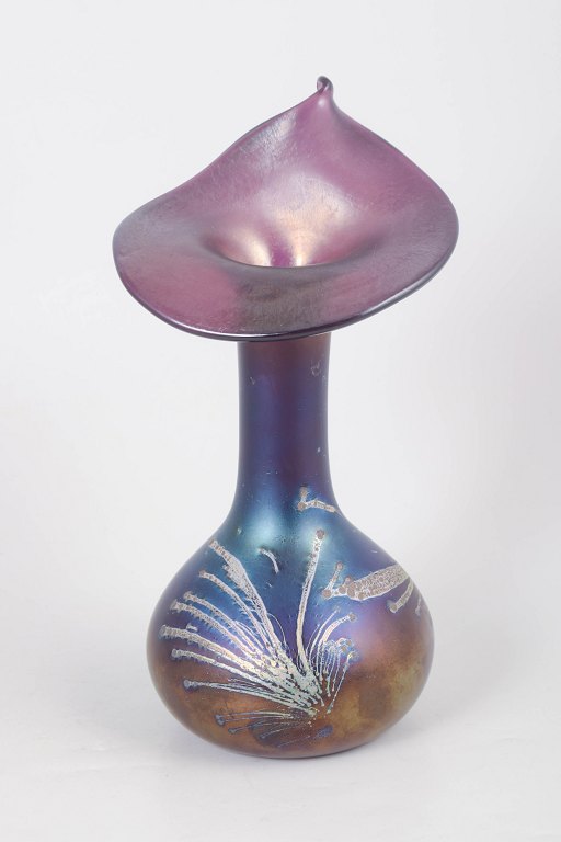 Freiherr von Poschinger, art nouveau art glass vase.