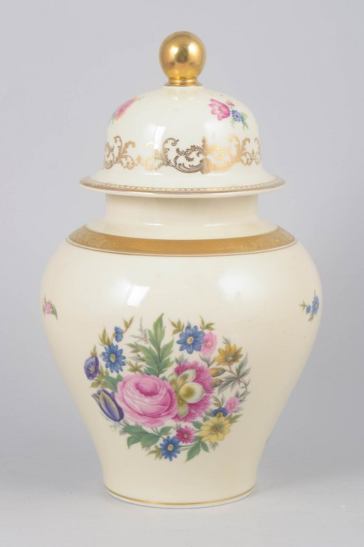 Rosenthal, håndmalet lågkrukke.