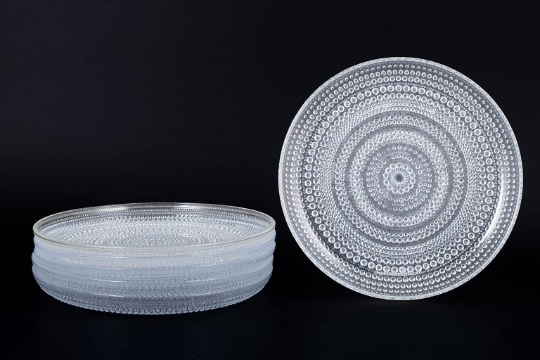 Oiva Toikka for Iittala Kastehelmi, sæt af seks middagstallerkener.