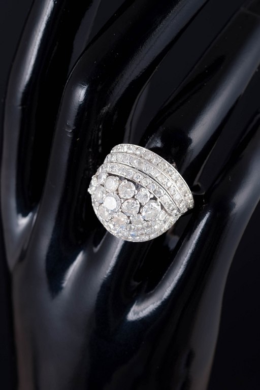 18 carat gold diamond cocktail ring.