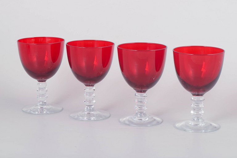 Monica Bratt for Reijmyre, set of four wine glasses.
