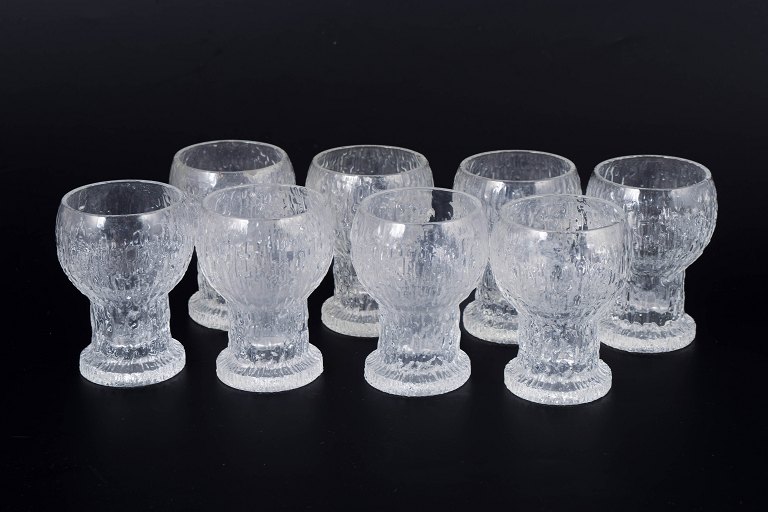 Timo Sarpaneva for Iittala, set of eight schnapps glasses.