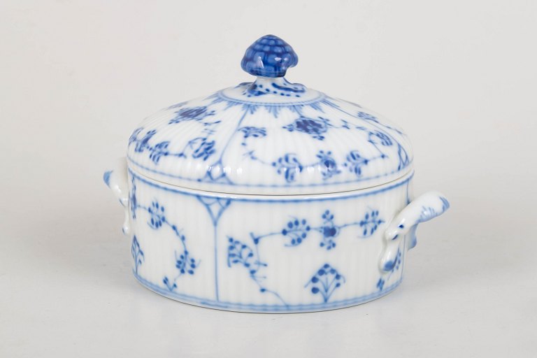 Royal Copenhagen Musselmalet Riflet, sukkerskål.