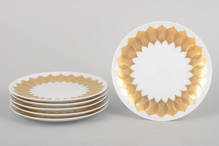 Bjørn Wiinblad for Rosenthal, sæt med seks desserttallerkener.