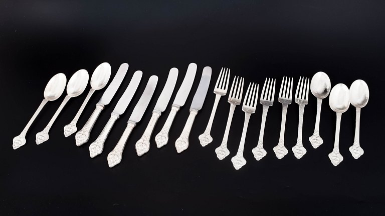 Evald Nielsen, komplet frokostbestik til seks personer.
