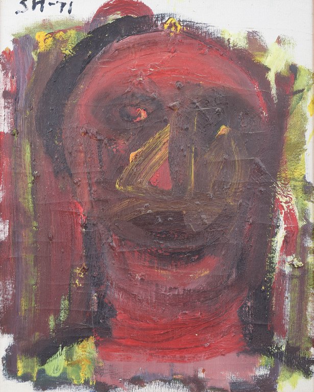 S.H., abstrakt oliemaleri på lærred, 1971.