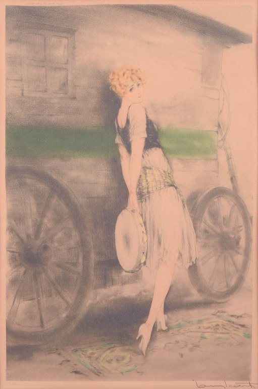 Louis Icart, “Mignon”, radering, listet fransk kunstner.
