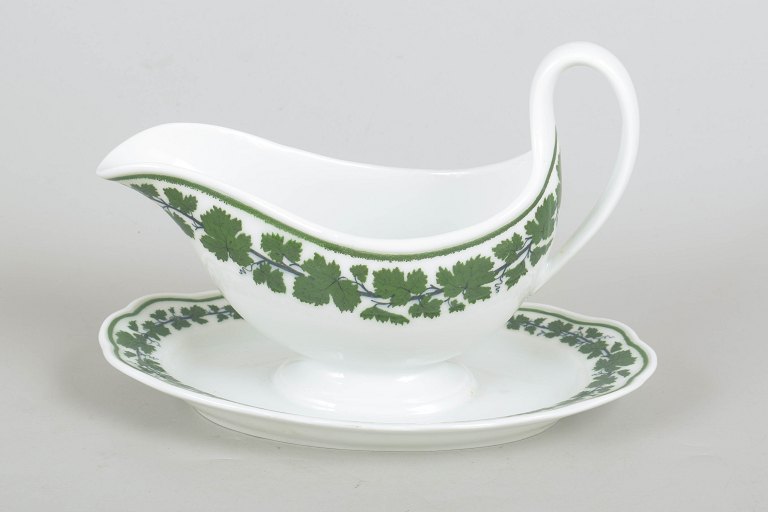 Meissen, vinløvsmønster, sauceskål.