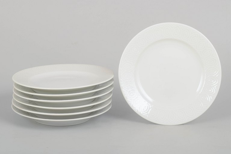 Axel Salto for Royal Copenhagen, sæt med syv sidetallerkener.