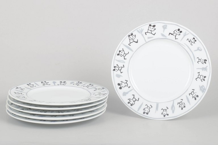 Javier Mariscal for Bidasoa, sæt med seks frokosttallerkener.