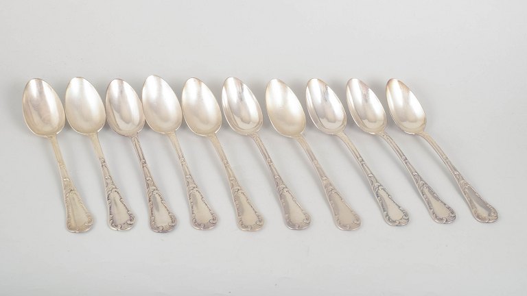 Christofle "Chrysantheme", sæt med ti store suppeskeer.