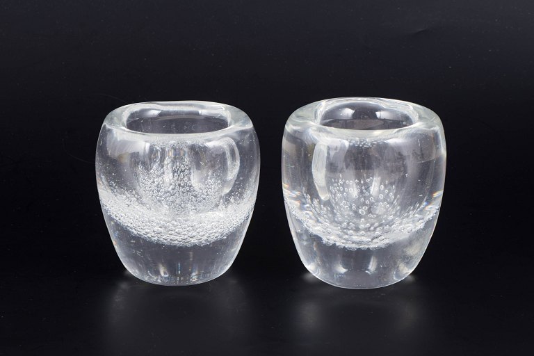 Kaj Franck for Iittala, par kunstglasvaser.