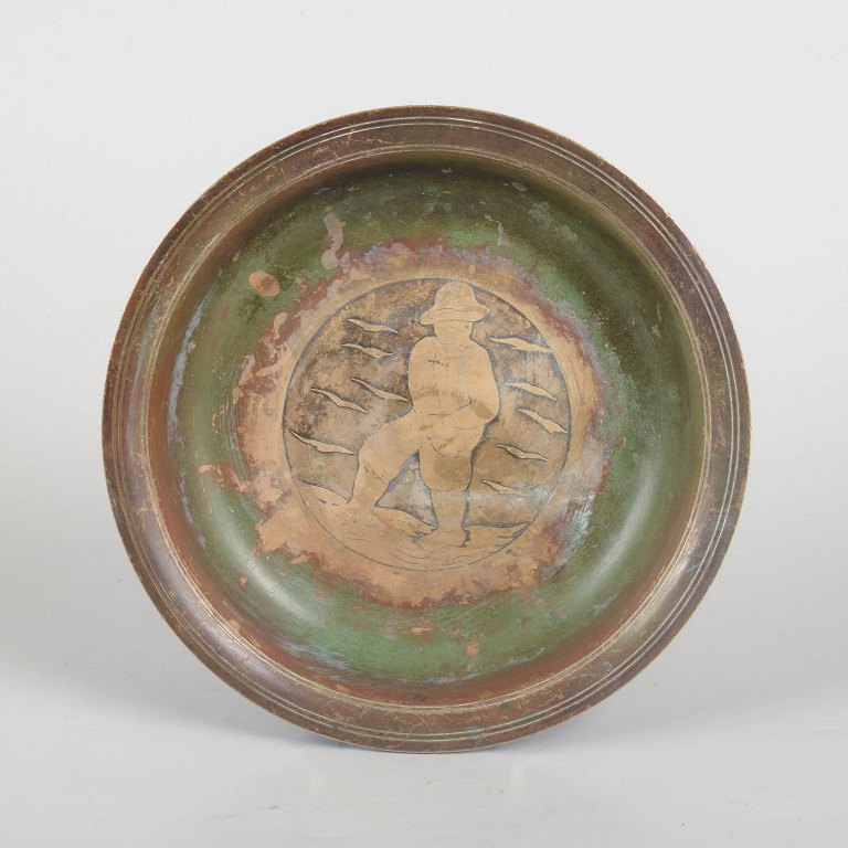 Just Andersen, Art Deco-skål i bronze.