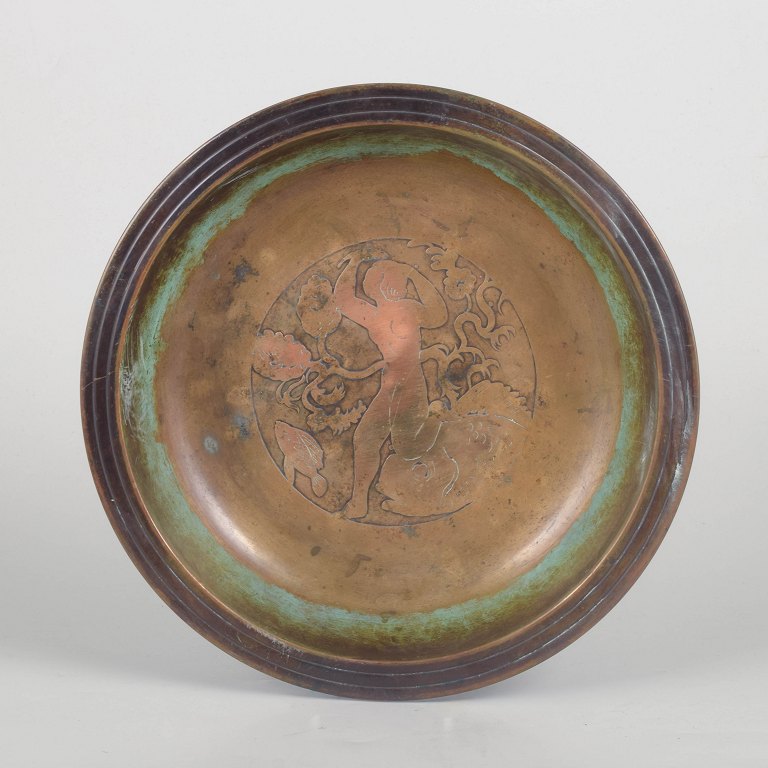 Just Andersen, Art Deco-skål i bronze.