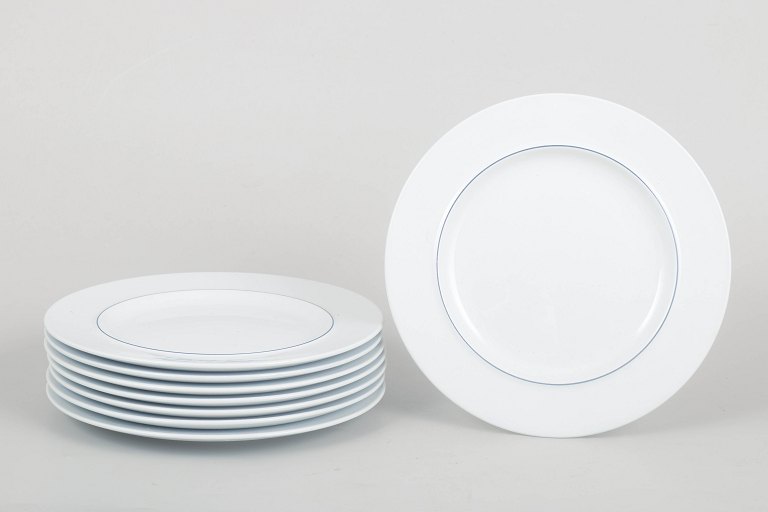 Grethe Meyer for Royal Copenhagen, Blåkant, sæt med otte tallerkener.