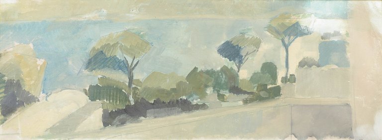 Hans Fellenius, olie på lærred, listet svensk billedkunstner.